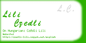 lili czedli business card