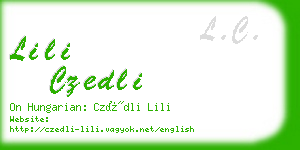 lili czedli business card